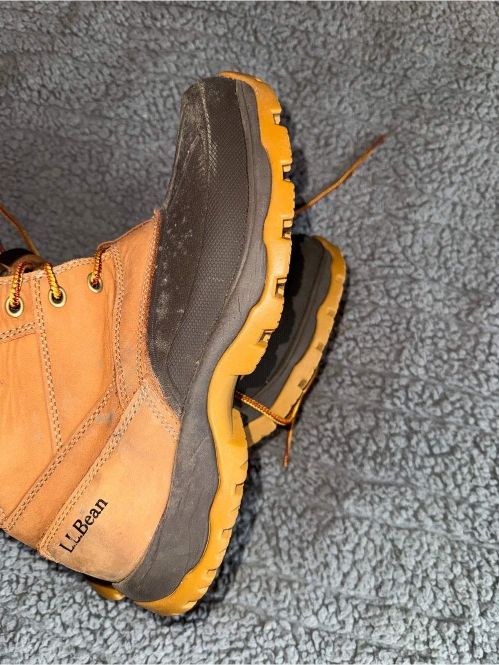 L.L. Bean Men's Brown and Black Waterproof Hiking Boots - Picture 4 of 5